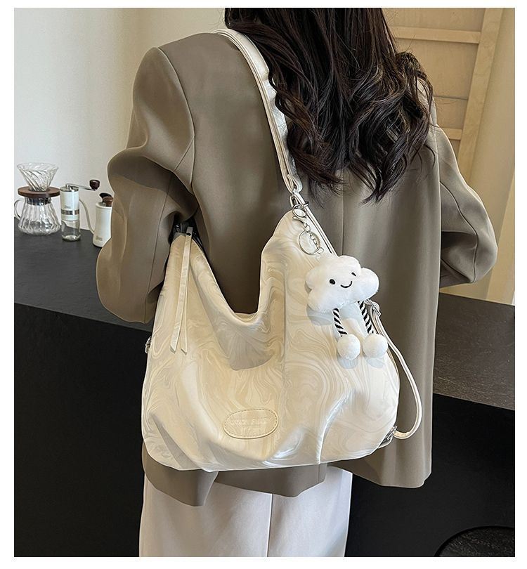 Borsa tote minimalista e capiente per donna, modello coreano, estate 2024, versatile, con tracolla di alta qualità e tracolla ascellare._voghion.com