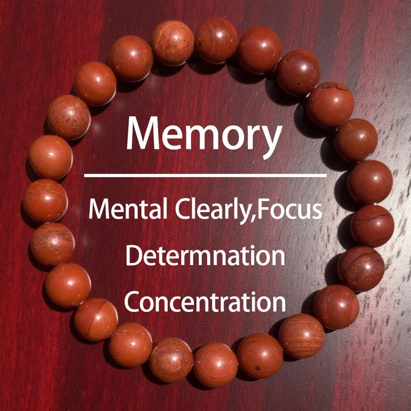 TK Natural Red Jasper Bracelet – 8mm A-Grade Plain Ring Beaded Jewelry, Wholesale Healing Stone Unisex_voghion.com