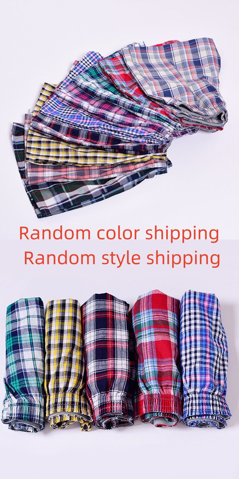 Weizhifu Casual Plaid Imprimer Taille Élastique Hommes Sous-Vêtements Pantalons De Plage D'été Boxers Shorts-Couleur Aléatoire L_voghion.com