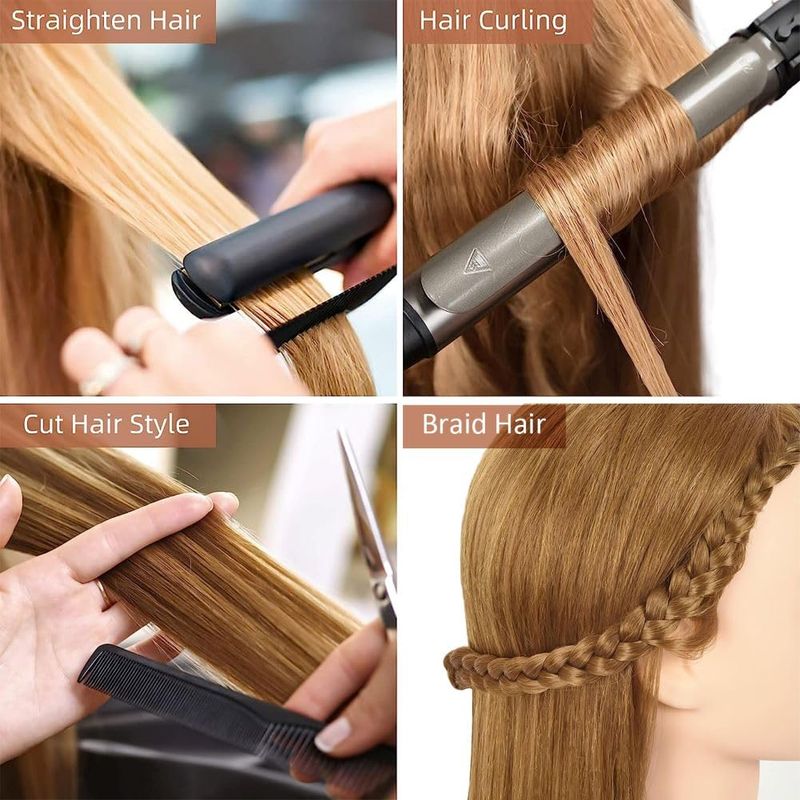 80% dritto 66,04 cm -71,12 cm bambola e modello di bellezza testa capelli veri capelli umani, adatto per parrucchieri (# 27_voghion.com