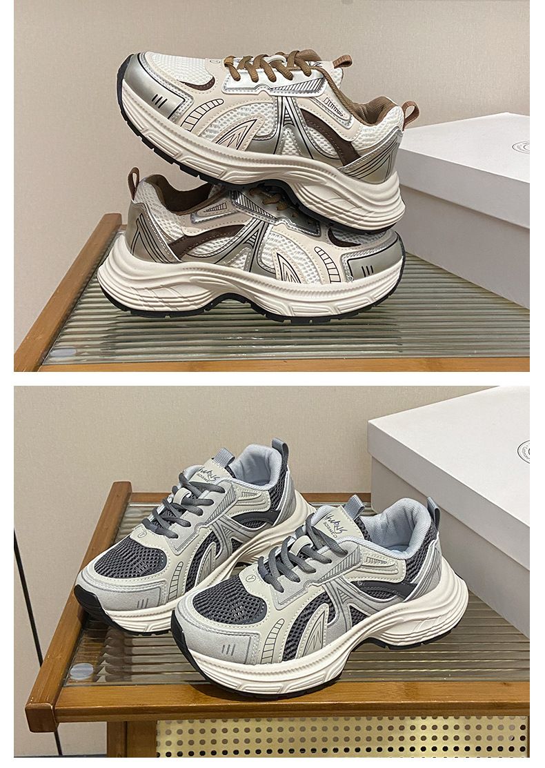 Papa Schuhe Studentin Sport Laufschuhe Freizeitschuhe Plattform Höhe Erhöhen_voghion.com