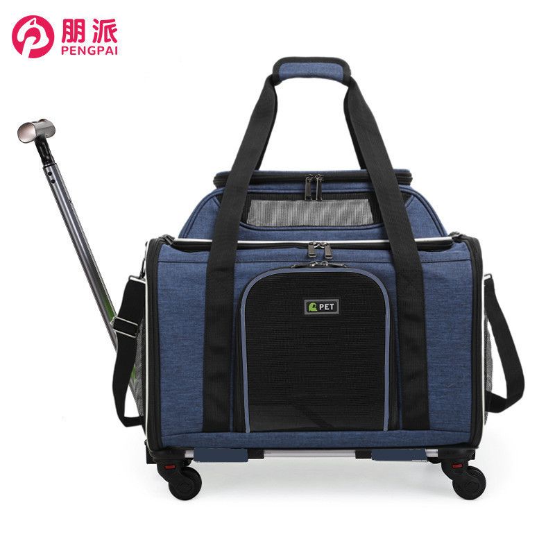 Pengpai Neue tragbare Hundetasche für den Außenbereich mit großer Kapazität, erhöhter atmungsaktiver Trolley, faltbar_voghion.com