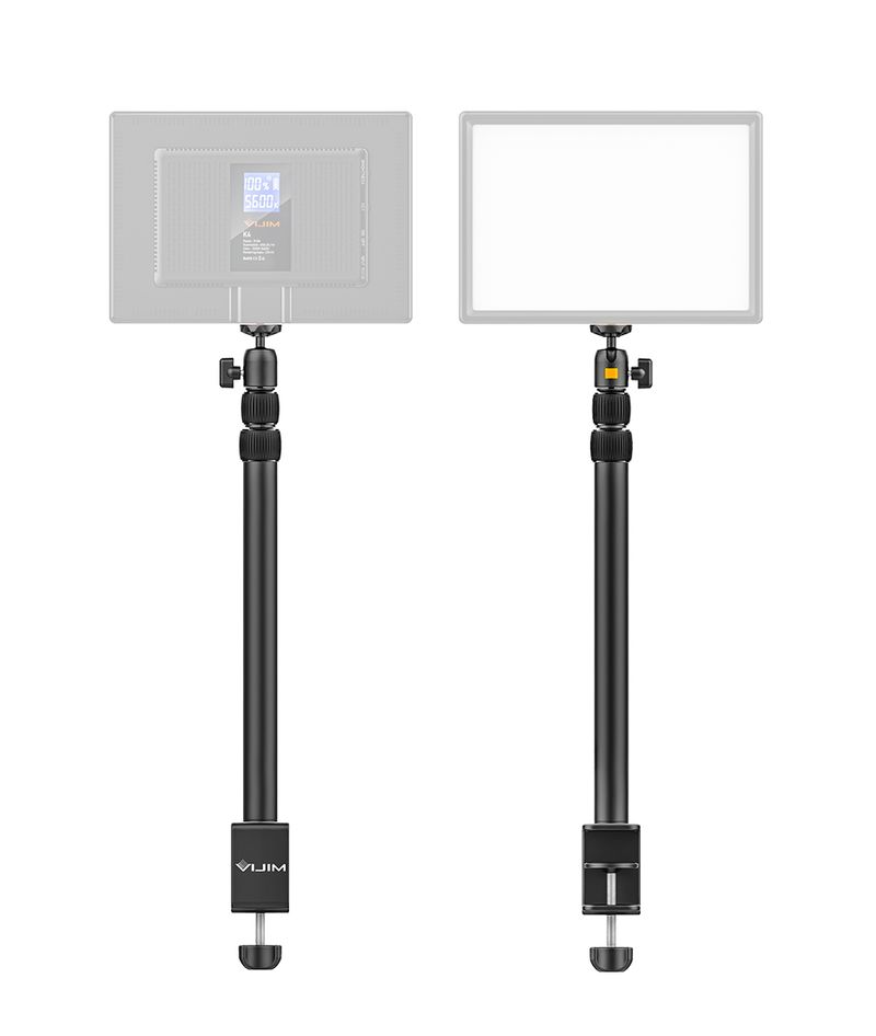 VIJIM LS01 -pöytäteline, 96 cm, säädettävä pöytäteline irrotettavalla kuulapäällä, 1/4" ruuvilla LED-rengasvalolle_voghion.com