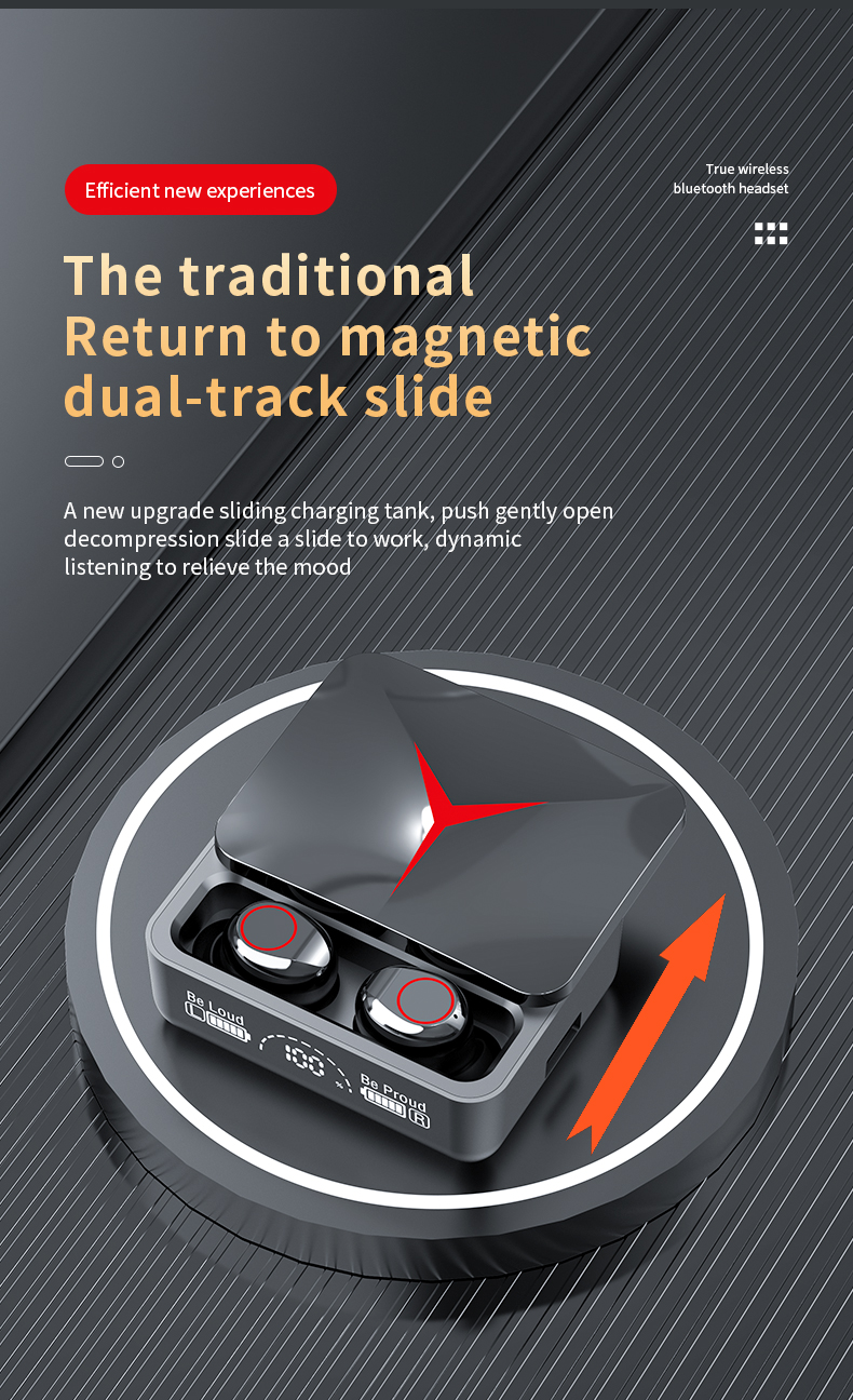 Original M90 Pro TWS Wireless Headphones Gaming Sport Bluetooth 5.3 Earphones HIFI Stereo Music Headsets In-Ear With Mic_voghion.com