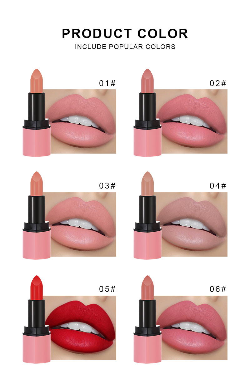 Herzförmige, samtig-matte Lippenstifte für Damen – erhältlich in Nude- und Pinktönen_voghion.com