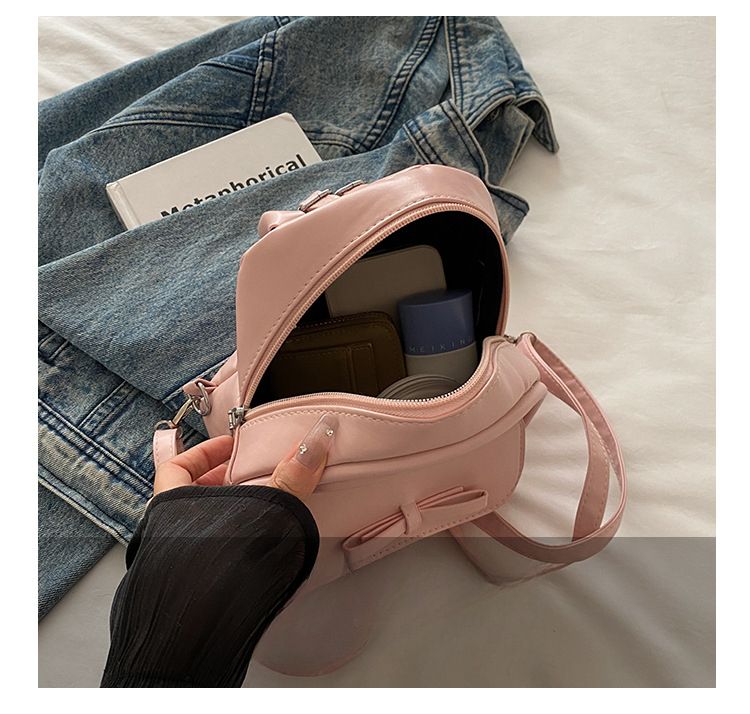 Bow-Adorned Delicate Mini Bag 2025 New Minimalist And Versatile Women's Small Backpack_voghion.com