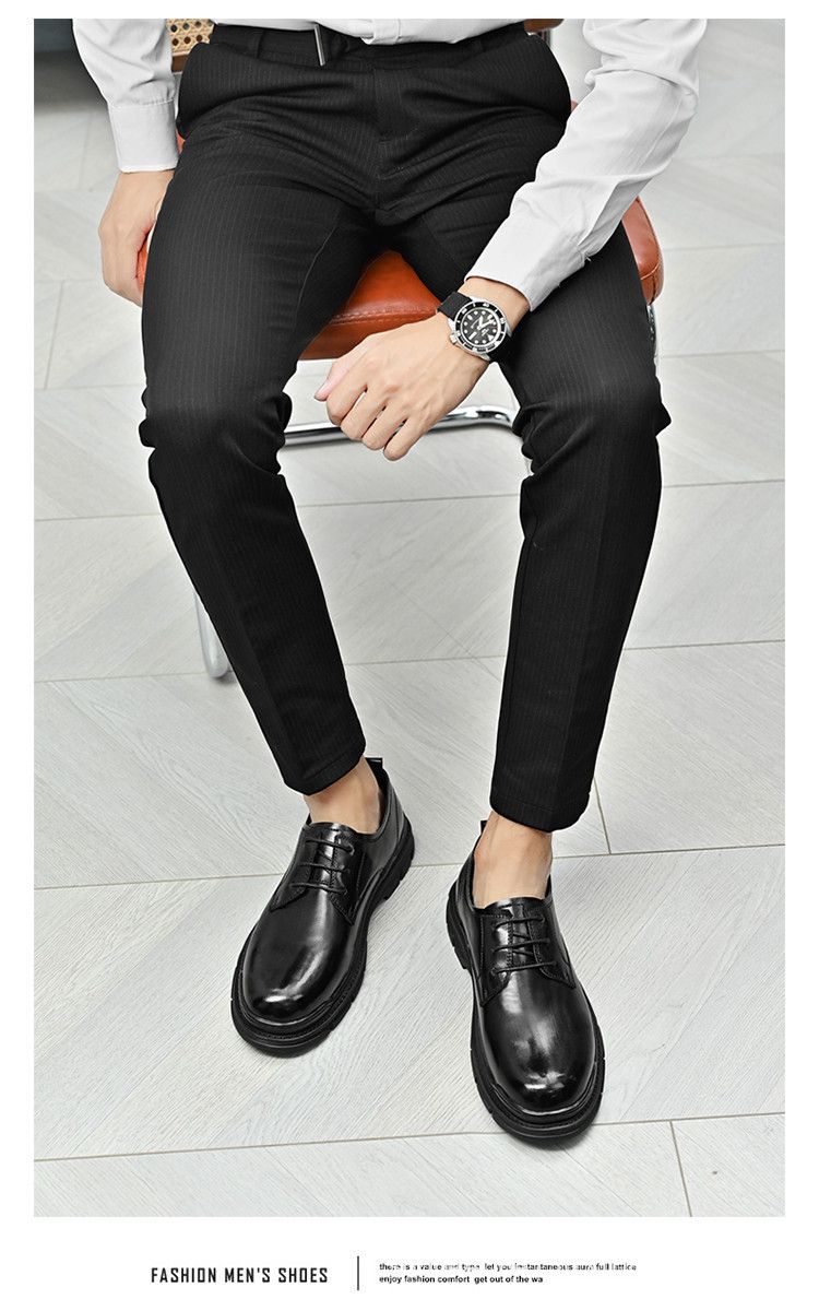 Und Sommer Frühling Neues übergroßes 5 cm großes Busins-Leder mit zwei Schichten Rindsleder, formelle britische Mode, lässiges Herren-Rindsleder,_voghion.com