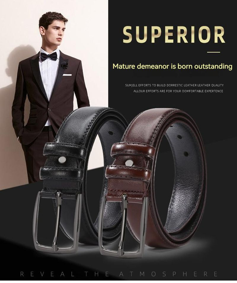 Herren-Gürtel im Vintage-Stil, modisch, lässig, aus Legierung, mit Dornschließe, klassisches Design für Arbeit, Business und Freizeit_voghion.com