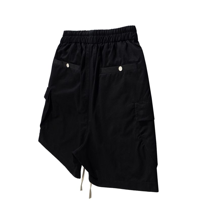 Dark Aesthetic Cargo Shorts For Men – High Waist, Side Pocket Utility Pants (Streetwear, Loose Fit, Drawstring, Gothic Style, M-XXXL)_voghion.com