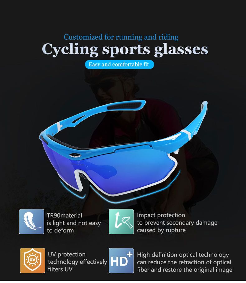 Set di occhiali da ciclismo antivento da mountain bike, occhiali da bicicletta, occhiali da pesca del marchio BOLLFO_voghion.com