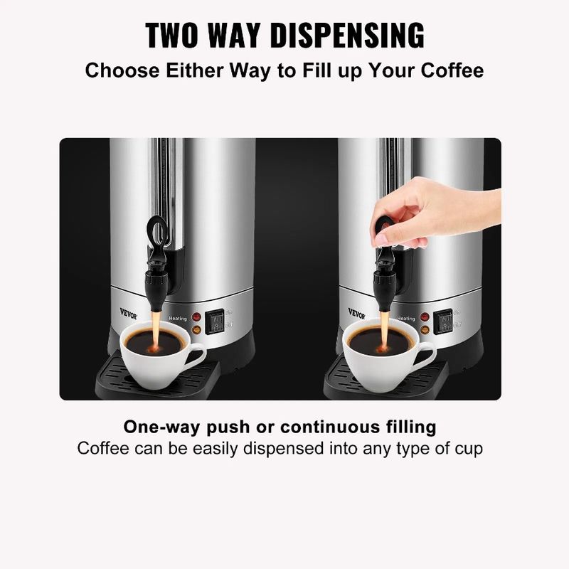 Commercial Dispenser Coffee Brew Cup Urn Stainless Fast Coffee 65 Steel_voghion.com