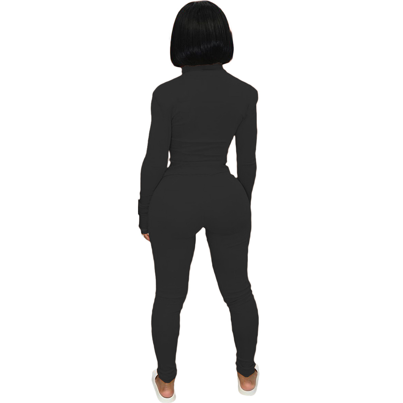 Lässiger Fingerling-Sportanzug für Damen (zweiteiliges Set)_voghion.com