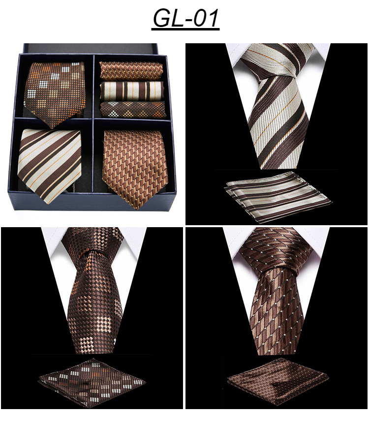 Men's Ties & Handkerchiefs square 7-piece suit high-end suit small square scarf retro pattern groom wedding_voghion.com