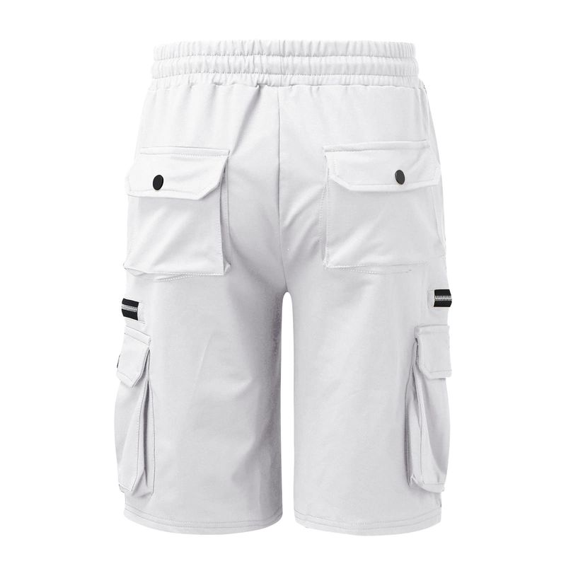 Europäesch an amerikanesch Männer Summer Overalls Hosen Kotteng locker Plus Size Fënneft Hosen Männer Multi-Täsch Casual Hosen_voghion.com