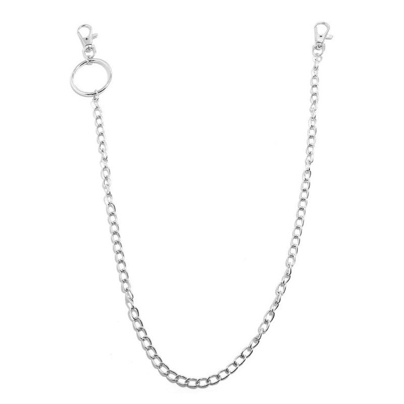 Qifu Fashion Simple Personality Waist Multi-layer Keychain Pants OT Buckle Punk Body Chain_voghion.com