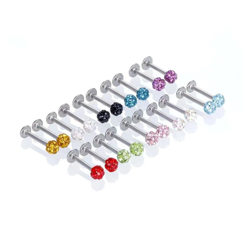 20 pezzi Unisex Accessori piercing completo trapano gioielli 4mm1.2 sopracciglio chiodo labbro chiodo orecchio osso chiodo pieno trapano gioielli_voghion.com