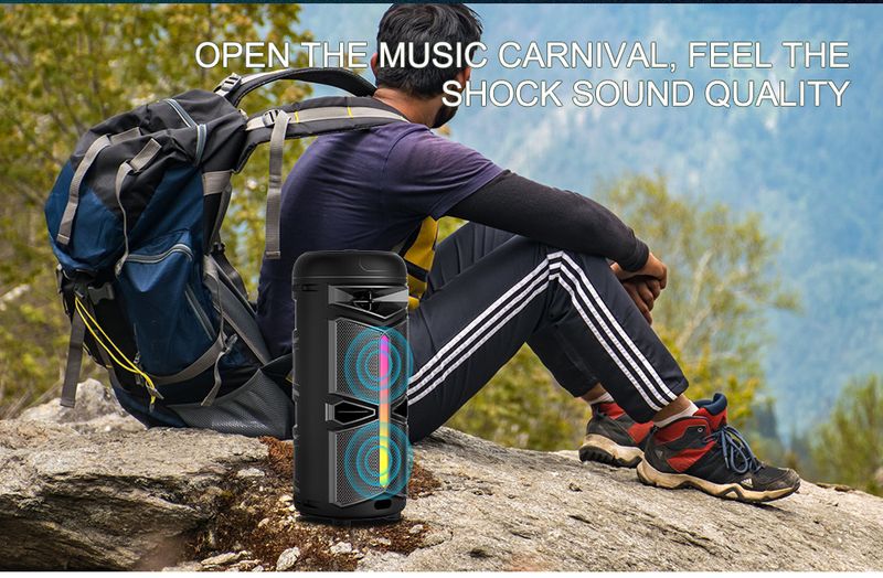 Bezprzewodowy głośnik karaoke Bluetooth ZQS4293 nadaje się do występów na świeżym powietrzu_voghion.com