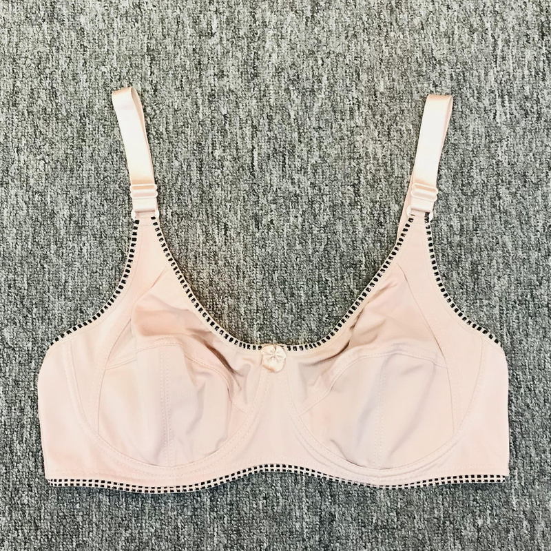 Simples de uma peça fina copo roupa interior feminina seios grandes copo cheio sutiã tamanho grande sutiã brilhante_voghion.com