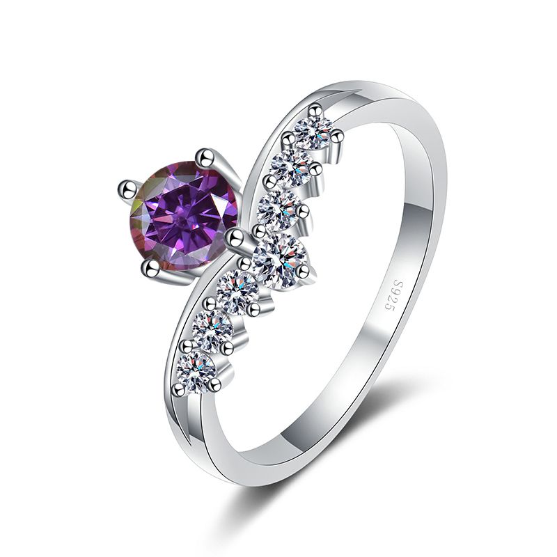 Prstan iz srebra Tancise Moissanite z diamantom in 0,5 karata za ženske, poročni nakit, zaročno darilo_voghion.com