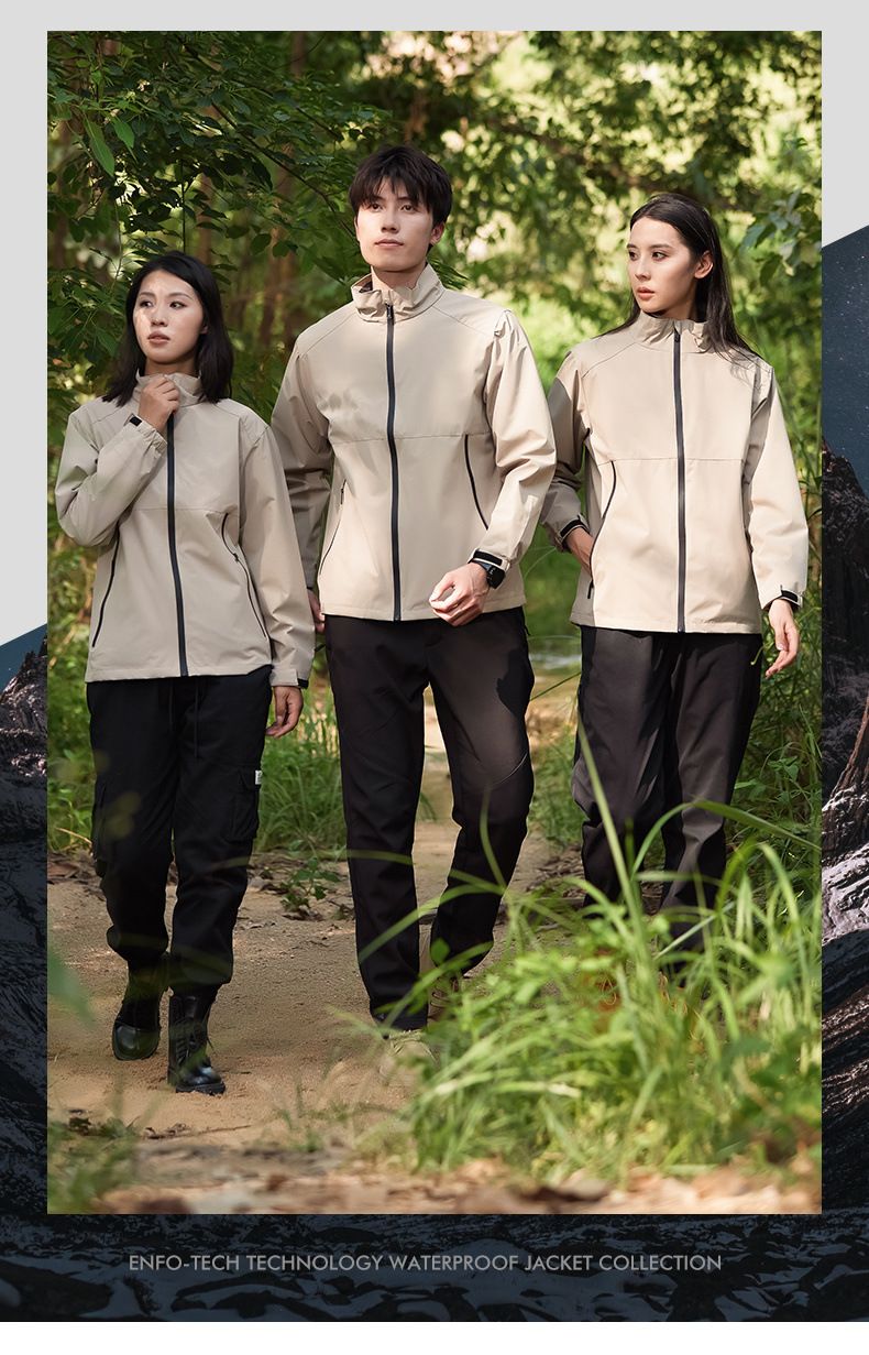 Men's Three-Proof Workwear Stand Collar Jacket Outdoor Multi-Functional Thin Breathable Waterproof Coat_voghion.com