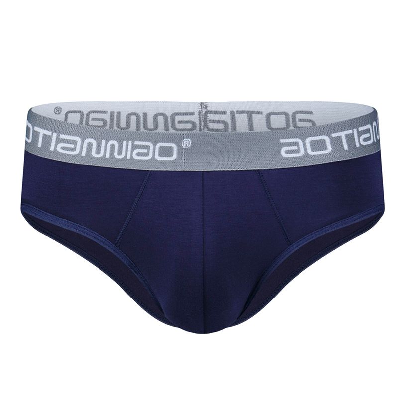 Underwear Elastic Large Size Sexy Modal Briefs Comfortable Breathable Mid Waist Men's Pants Wholesale_voghion.com
