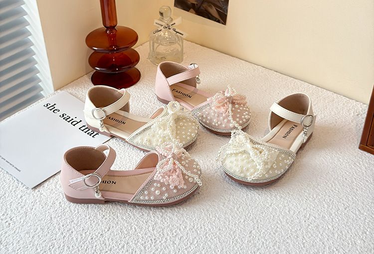 Children's Little Fragrant Princess Shoes 2025 Spring And Summer New Korean Edition Girls' Soft Bottom Butterfly Knot_voghion.com