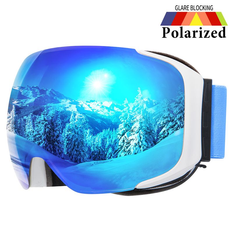 COPOZZ Magnetische Skibrille für Erwachsene, Antibeschlag-Schicht, Unisex, große Kugelform, kompatibel mit Sehstärke_voghion.com