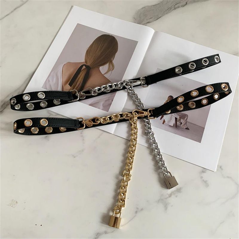 SICAK Görünmez Moda Metal Kilit Tokalı Bel Zinciri Kemeri Olmazsa Olmaz Moda Ürünü Talep Gören Dekoratif Yüksek Kalite_voghion.com