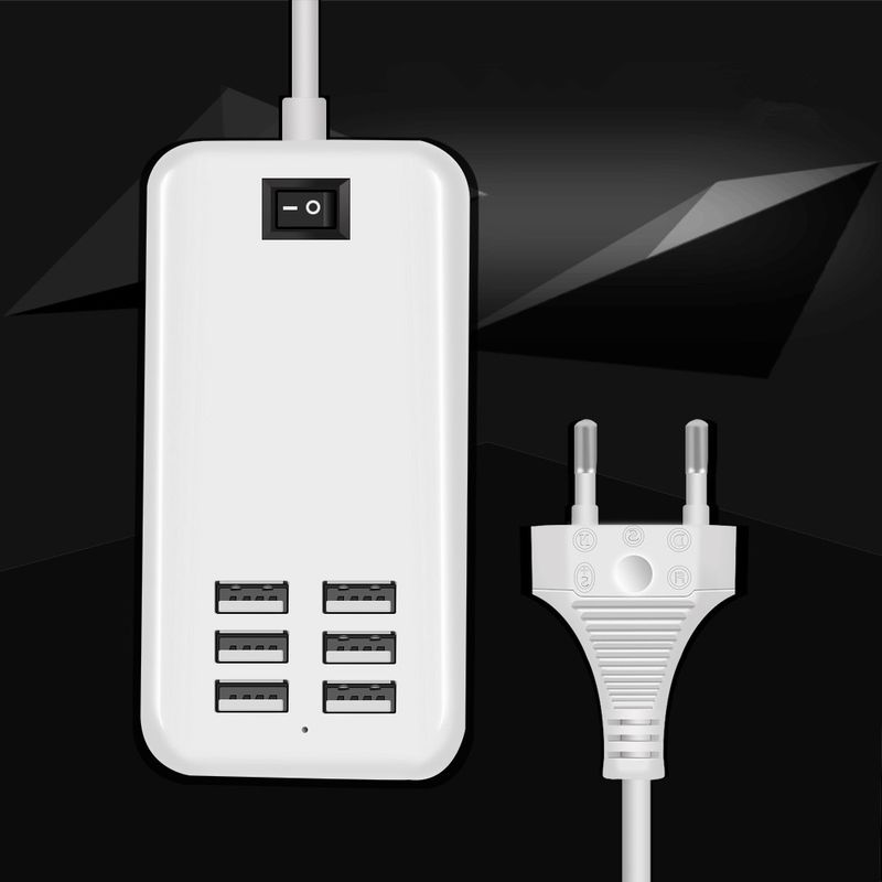 Music Festival  30W 6USB plug-in multi port USB 6-port smartphone tablet travel charger_voghion.com