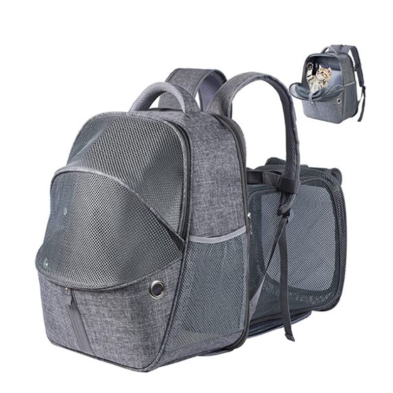 High-Value Expandable Large Capacity Oxford Cloth Dual-Use Pet Backpack Cat Dog Outdoor Portable Bag_voghion.com