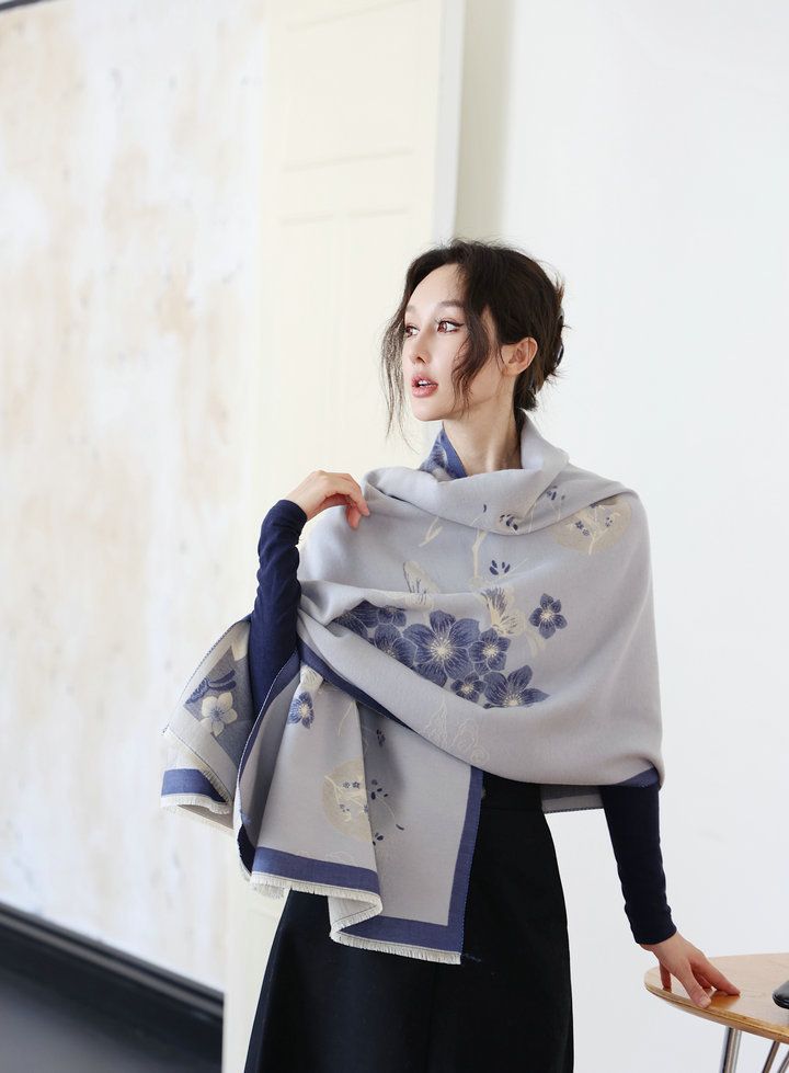2025 Winter New Imitation Cashmere Printed Scarf Women's High-end Temperament Versatile Warm Shawl Scarf Dual-purpose_voghion.com