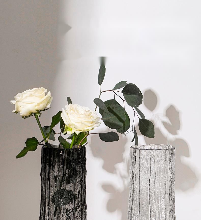Glacial Art Celebrity Vase - Composizione floreale in vetro ghiacciato trasparente per decorazioni di lusso
_voghion.com
