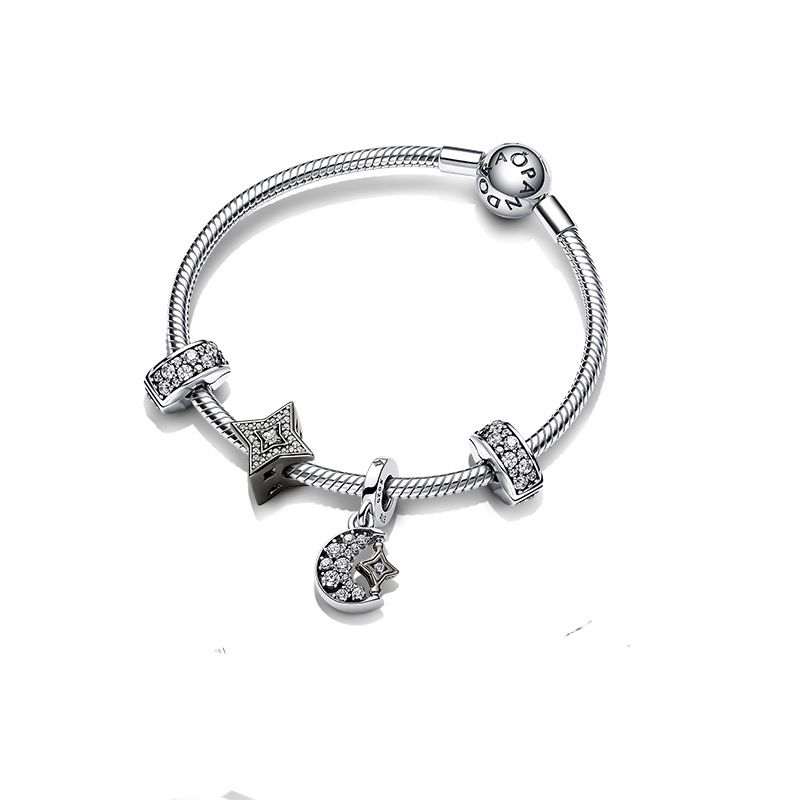 Cadou de argint Ascunde pisica, Legenda Lunii, Brățară Limba Stelei, Set Lanț cu Povești DIY_voghion.com