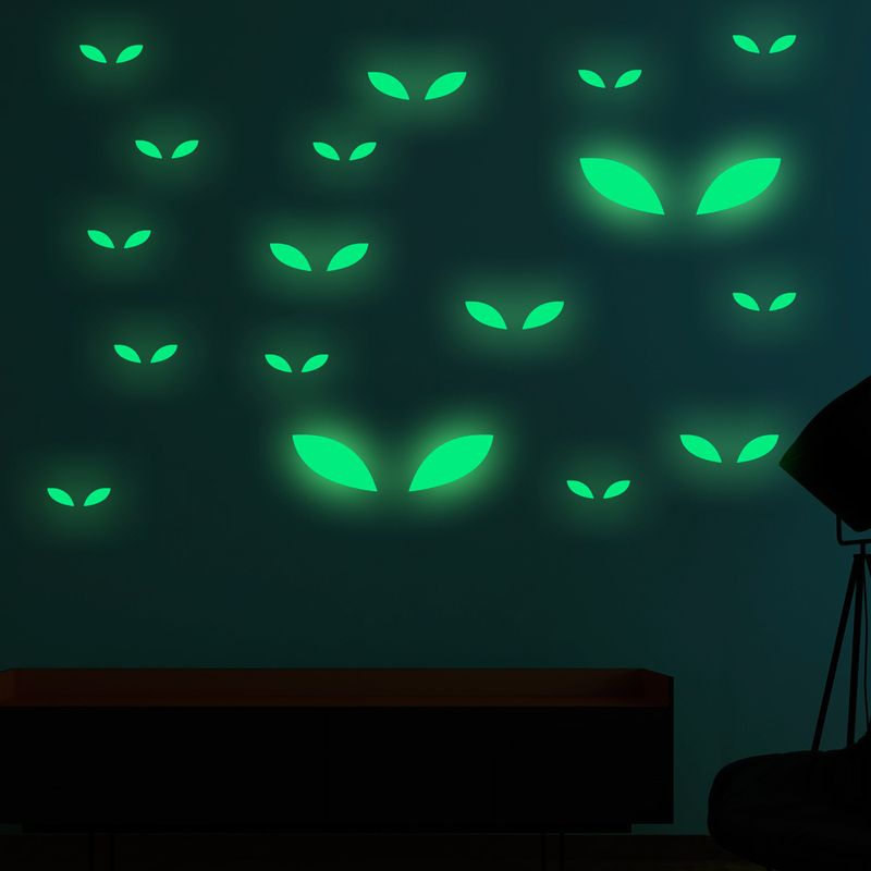 Glow In The Dark Halloween Stickers - Self-Adhesive PVC Wall Decals For Spooky Home Decor, Party Scenes & Nighttime Fun (Multiple Designs)_voghion.com