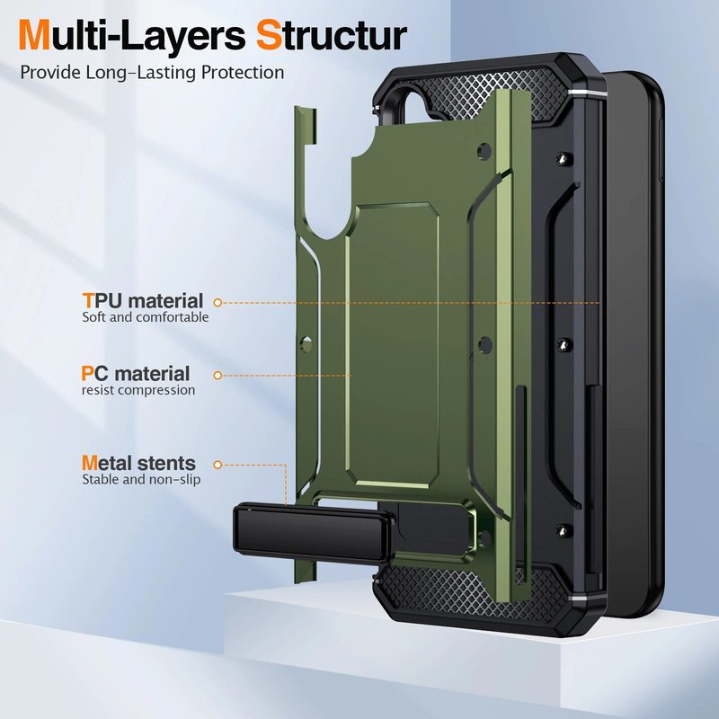 Anti-Knock Hard Phone Armor Case for Samsung Galaxy A54 A14 A34 A04S A53 S23 FE S24 Ultra A33 5G A13 A52S A52 S21 S22_voghion.com