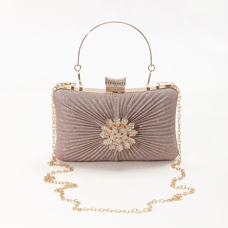 Women's Bags New Pleated Evening Bag Spot Change Mobile Phone Wrist Bag Magnetic Buckle Chain Envelope Bag Diamond Shoulder Messenger Bag_voghion.com