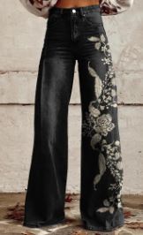 Ārējā tirdzniecība Eiropas un Amerikas ārējā tirdzniecība Liela izmēra Sieviešu Ikdienas Bikses Pretdžinss Zvana apakšas Bikses Sieviešu Plānas_voghion.com