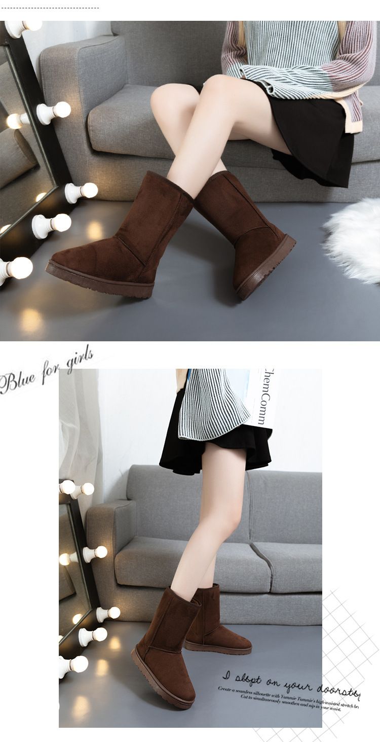 2024 Winter New Women's Large Basic Couple High End Cotton Snow Boots_voghion.com