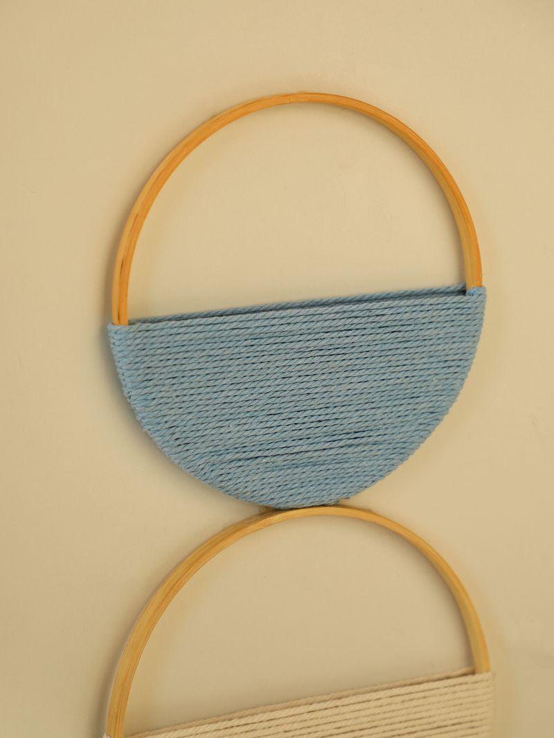 Stile bohémien, combinazione di luci rotonde doppie, mensola di lusso, decorazione da parete, pura decorazione da parete intrecciata a mano, pendente per la casa_voghion.com