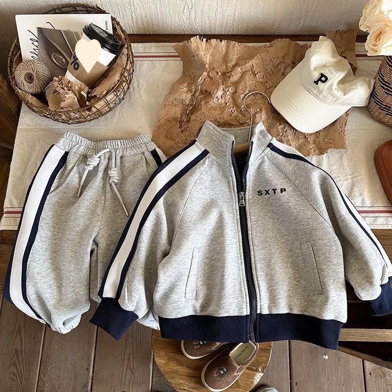 kid's clothing Spring edition thin college style long sleeve hoodie coat casual pants girl sports trend_voghion.com
