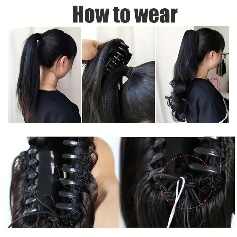Synthetic Ponytails Wig Ponytail Claw Curly Ponytail Wig_voghion.com