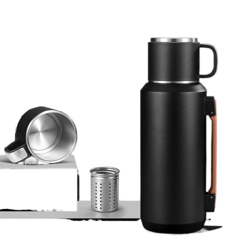 QFV50704555550<== Bollitore portatile in acciaio inox di grande capacità, isolato, per uomo, per campeggio all'aperto, da viaggio, completamente in acciaio, per auto, per tè e acqua._voghion.com