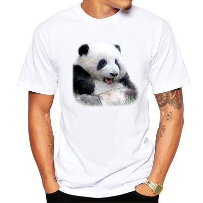 Ongeëvenaarde kwaliteit 2024 Panda Bloemenpatroon Bedrukt Heren T-shirt Los Kort Mouw_voghion.com