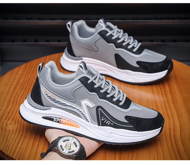 Gli studenti più popolari alla moda dell'autunno e dell'inverno iniziano la scuola National Tide Scarpe da uomo con doppia cucitura in pelle a rete Produttori W_voghion.com