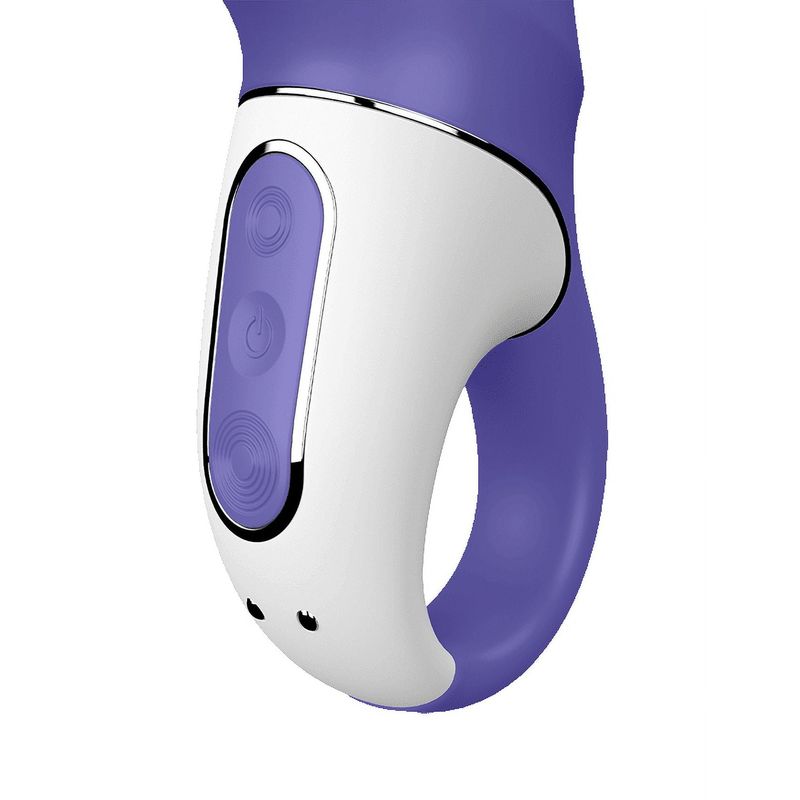 Vibratore Satisfyer Magic Bunny Rabbit - Stimolatore compatto del punto G e del clitoride, 12 programmi di vibrazione, anello di fissaggio - Portatile, silicone morbido_voghion.com