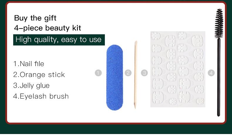 False Eyelashes New Products Christmas False Eyelashes Wear Nail Set Colored Eyelashes False Eyelashes Holiday Eyelashes_voghion.com