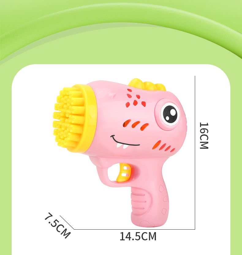 Nueva máquina de burbujas de dinosaurio de 36 agujeros, juguetes para niños, pistola de burbujas eléctrica de mano, máquina de soplado de burbujas de celebridades de Internet_voghion.com