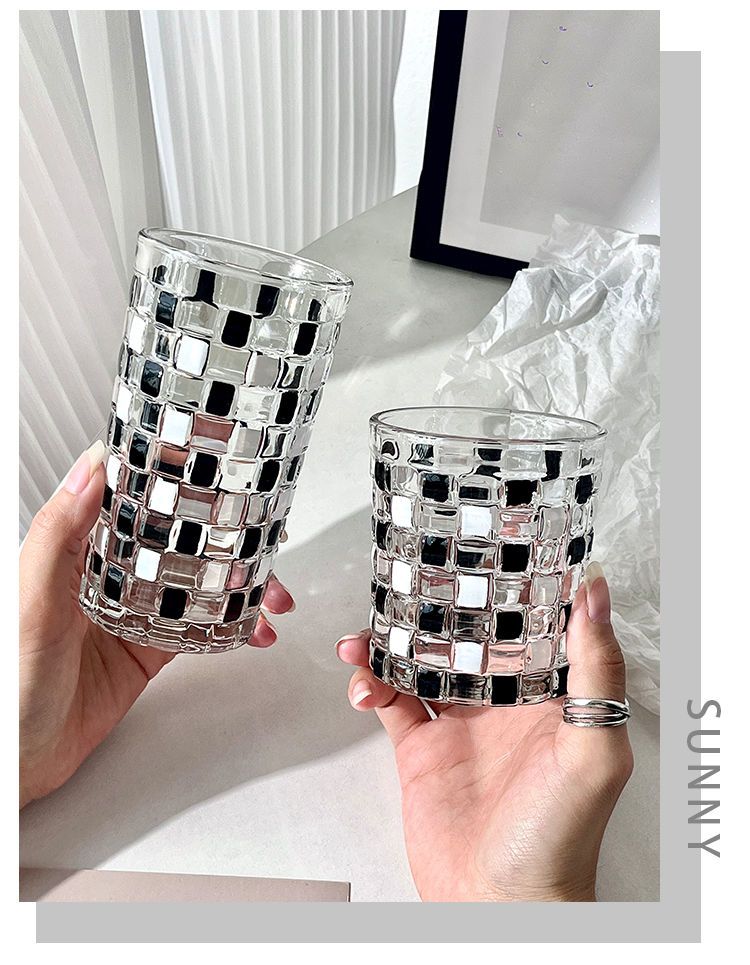 Black Hand-Painted Glass High-End Beverage Home Use Whiskey Beer High-Value Drinking Cup For Women_voghion.com