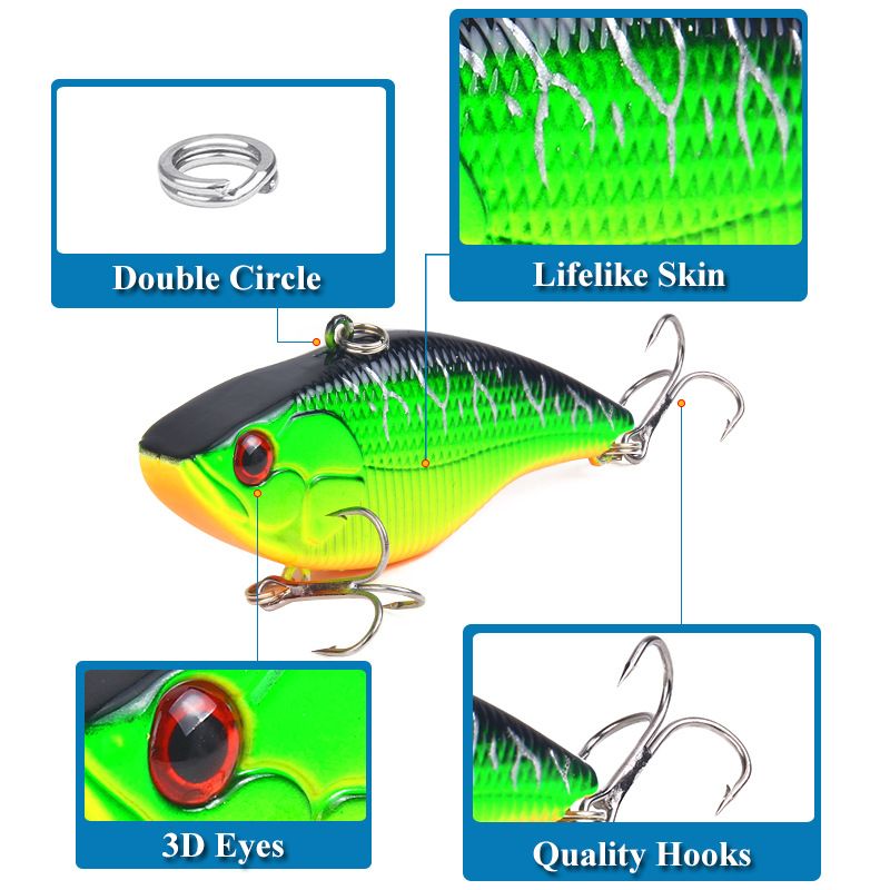 Lure Bait Vib 18,8 g/7 cm dolga simulacija metanja plastična ribja vaba trda vaba sladkovodna ribolovna oprema izdelki_voghion.com