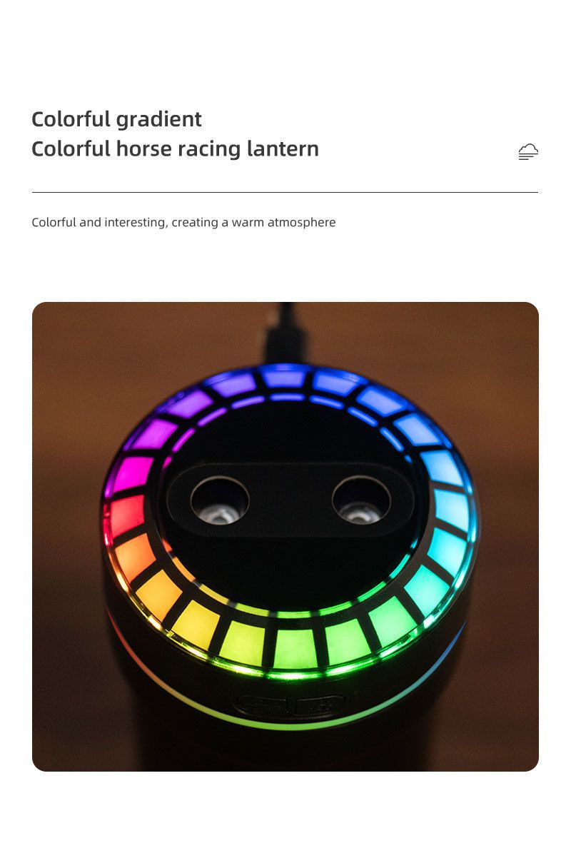 produto quente carro umidificador RGB som captador voz ritmo controlado atmosfera luz colorido aromaterapia spray atomizador_voghion.com